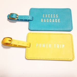 💛 NEW 2 Luggage Tags with Sayings